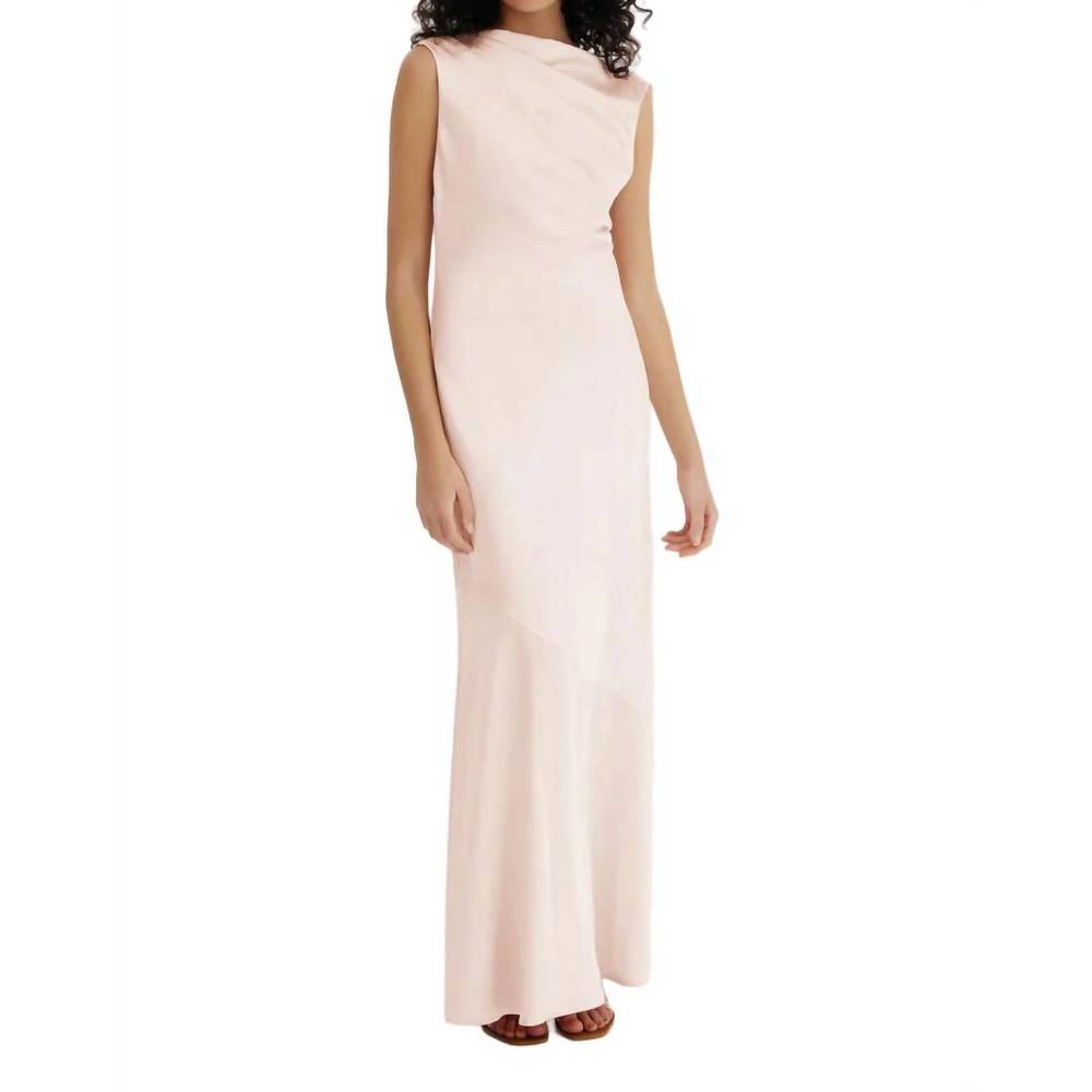 Elegant Sleeveless Maxi Dress in Pale Pink